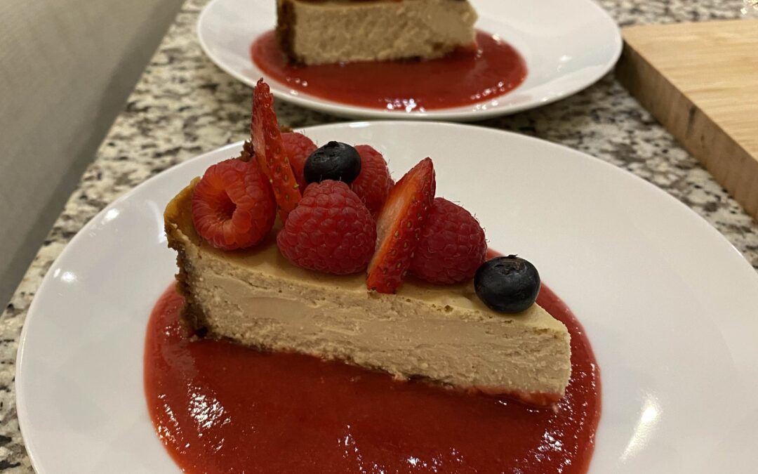 Raspberry and Goat Cheese Cheesecake